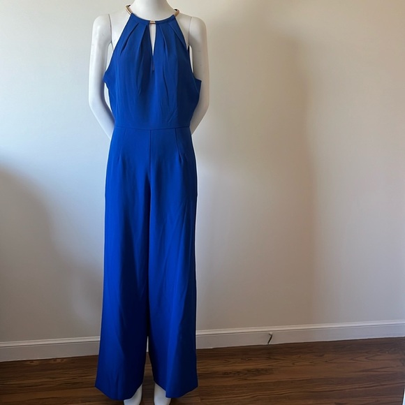 Donna Ricco New York Blue Jumpsuit wide leg  Size 6 - Picture 3 of 12